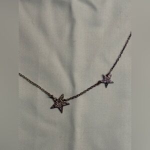 Gorjana Silver and Purple Star Charm Necklace